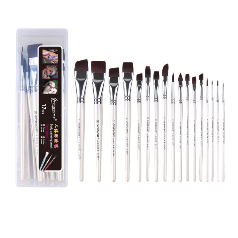 Artist Watercolor Painting Brushes 7/10/17pcs Tools Set Face Body Art Painting Brushes Kits Multifunctional Brushes Art Supplies