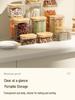 Transparent Plastic Food Jar with Bamboo Lid for Kitchen Storage