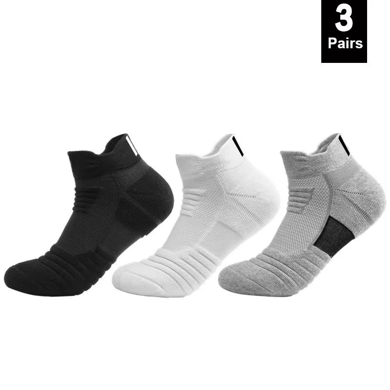 1/3pairs/Lot Men's Socks Compression Stockings Breathable Basketball Sports Cycling running Towel Socks High Elastic Tube Socks