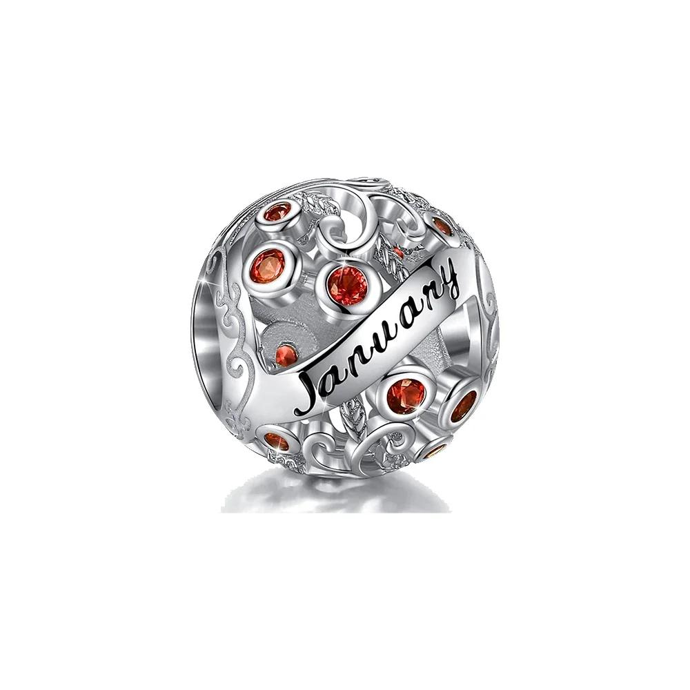 Шармы Plataoriginales Месяц Январь - Декабрь Бусины Для Шармов Медный Браслет Изготовление Украшений Женский Подарок