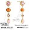 Wanxing 18K Gold Tassel Earrings: European & American Niche Design Stainless Steel Ear Ornaments for Women