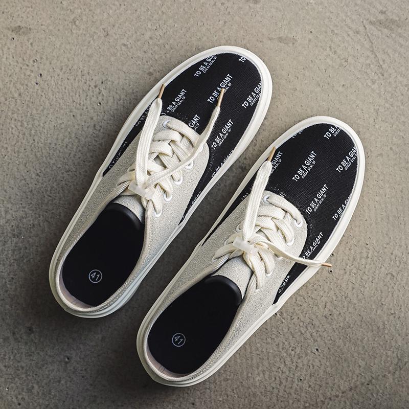 

Дизайнерская модная мужская повседневная обувь, лето 2024, новые удобные дышащие кроссовки, мужские универсальные полутапочки, сандалии, горячая распродажа 39 чёрный