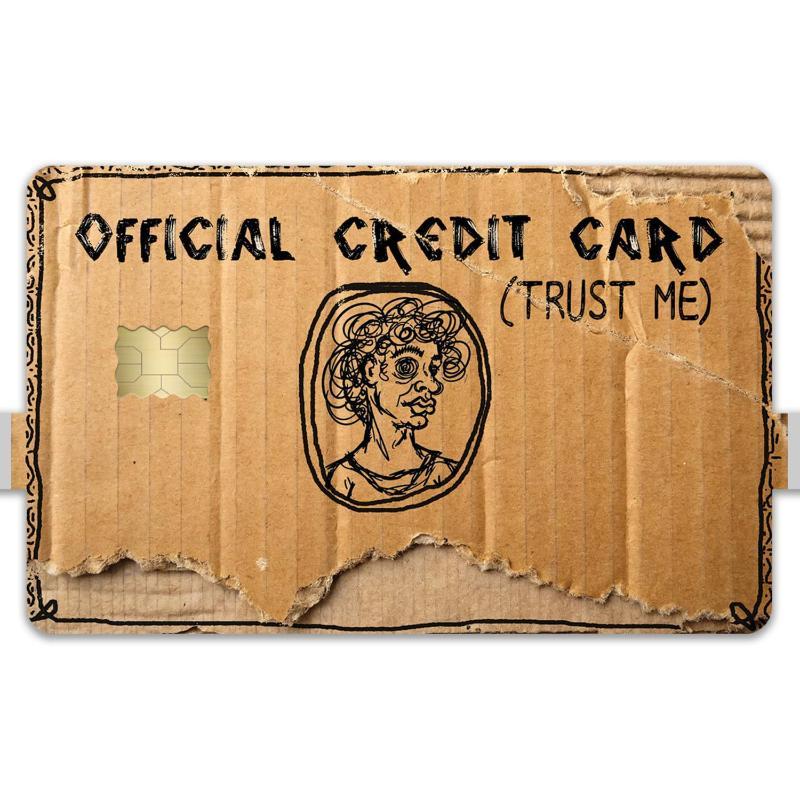 Sjov Kreditkort Klistermærke 2D Flad Skin PVC Vandtæt Betalingskort Cover Decal Bankkort Beskytter Ingen Bobler EBT Gave