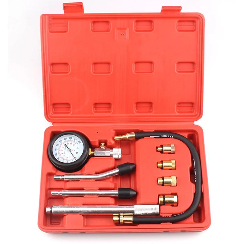 Gasoline Engine Compression Tester Cylinder Pressure Gauge Automobile Motorcycle Petrol Engine Inspection Car Test Manometer Kit