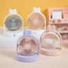 2023 New Summer Cute Pet Bunny Ear Desktop Usb Mini Student Portable Diy Fan With Plastic Blades Pink