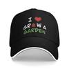 I Love Grow a Garden Baseball Cap Design Print Trucker Hat Summer Unisex Women Tennis Skate Baseball Caps