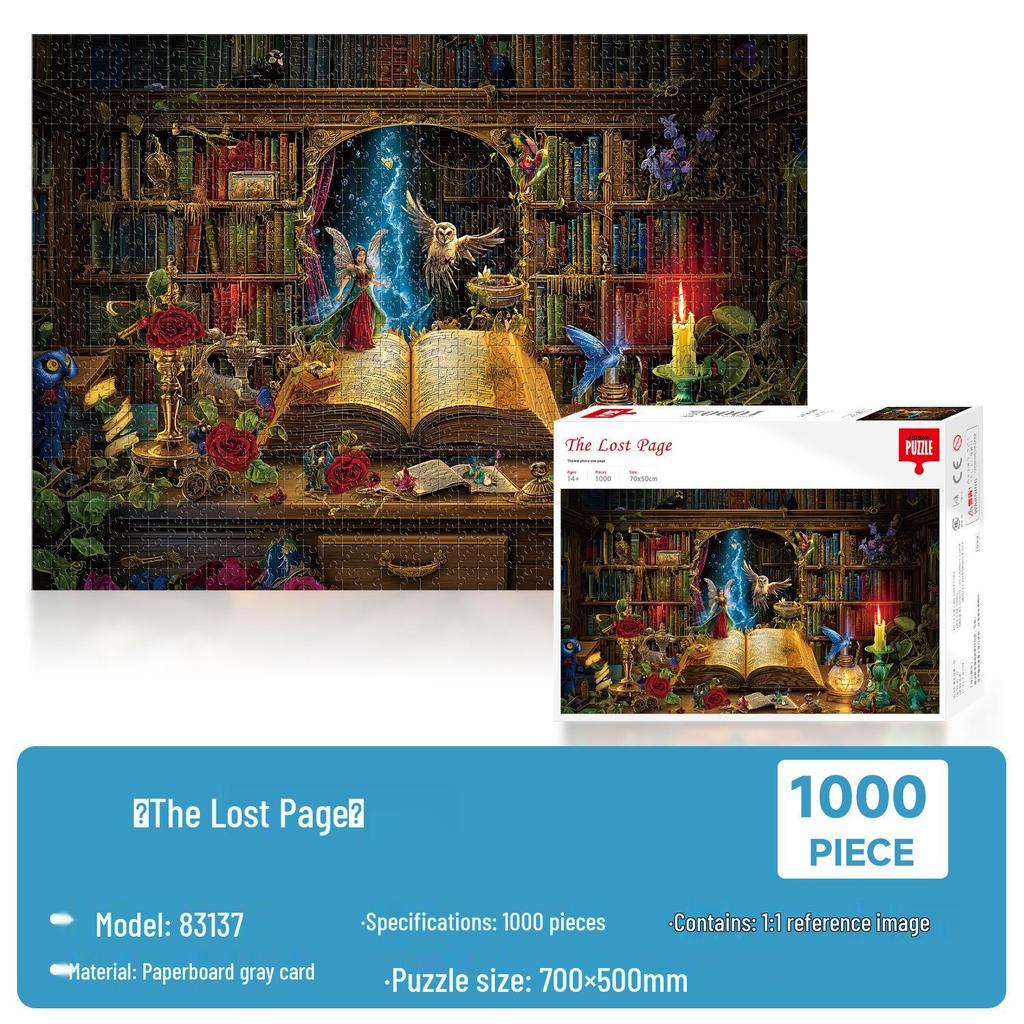 1,000-Piece High-Difficulty Jigsaw Puzzle for Adults - Stress Relief and Boredom Buster Featuring Famous Van Gogh Oil Paintings.