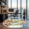 Rugrats Printed Round Rug Carpet Chair Rug Area Rug Entryway Doormats,for Office Chair Living Room Bedroom Kitchen Room.