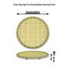 Handon Green Rim High-Foot Bamboo Woven Round Plate Set
