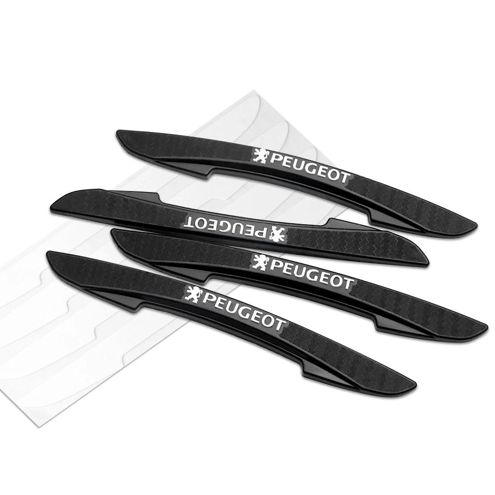 2026 Horká Samolepka na Auto 4ks Gumové Chrániče Hrany Dveří Auta Anti-kolizní Lišty Pro Peugeot 206 307 308 3008 207 208 407
