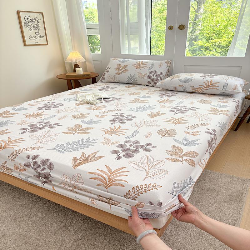 

Old Coarse Cloth Fitted Sheet Single Piece Raw Cotton Thickened Fitted Sheet Summer Dormitory Single Quilt Pillowcase New Style 90 * 200 single bed hat