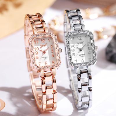 Women's Diamond Quartz Watch - Precision Movement, Elegant Design Casual Watch
