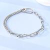 925 Silver Sparkling Fashion Zircon Spherical Heart-Shaped Snake Bone Bracelet For Women Fashion Birthday Jewelry Gifts
