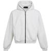 Men's Boxy Fit Solid Gray Zipper Cardigan Hoodie