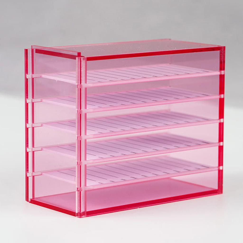 Acrylic Eyelash Storage Box 5 Layers Makeup Organizer Clear Eyelash Storage Box for Grafting Eyelash Extension