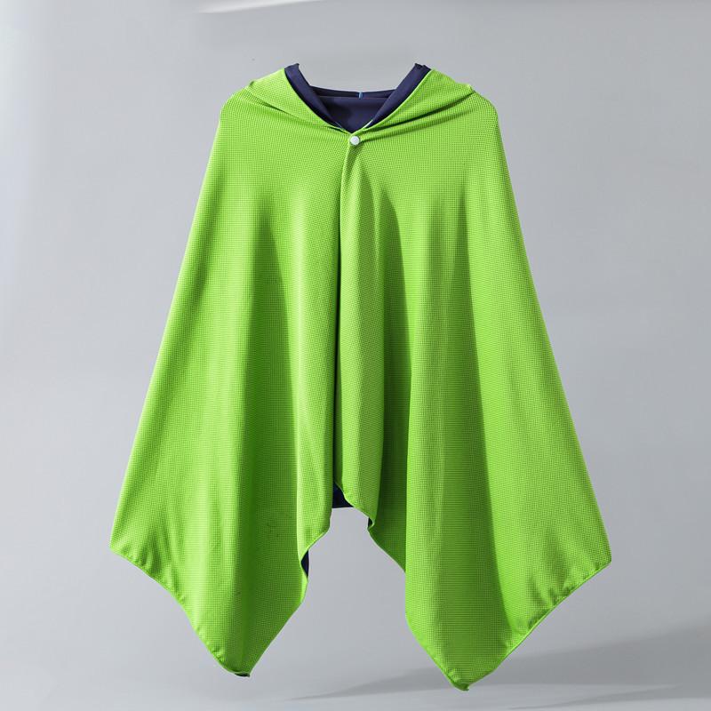 

Cooling Quick-Dry Beach Cape Quick-Dry Hooded Changing Robe Absorbent Towel Hot Spring Changing Bathrobe 60*145cm фарби люмінесцентні зелений колір