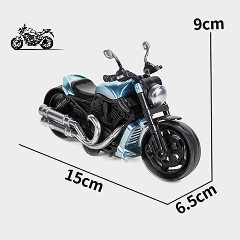 Çocuklar Ataletli Motosiklet Oyuncakları Erkekler Pedallı Vintage Geri Çekmeli Mini Motosiklet Modeli Sürtünme Güçlü Simülasyon Araba Oyuncakları Çocuklar İçin