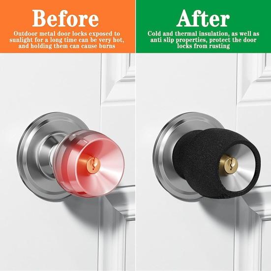 Dörrhandtagsskydd Sommar Vinter Halkfritt Antistatiskt Skållningsskydd Hemmakontor Sovrum Badrum Dörrhandtagsskyddshylsa