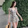 Simple and sexy fitted swimming suit for women - one-piece dress for swimming. Swimwear.