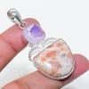 Natural Sunstone, Opal Gemstone 925 Sterling Silver Jewelry Pendant 2.13" AP-16230