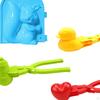 4 Pieces Multi Functional Snowball Fight Maker Clip with Handle,Snowball Clip,Snow Ball Toys Games