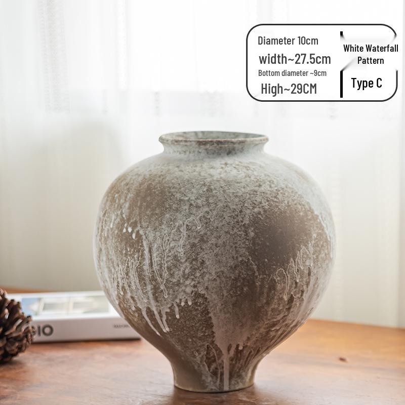 Vaso in Ceramica Stile Wabi-Sabi per Fiori Secchi in Soggiorno