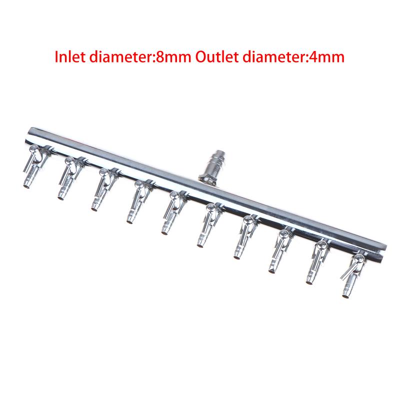Distribuitor Splitter Flux Aer din Oțel Inoxidabil 8MM Valve Pompă 4/6/10 Căi Control Flux Ridicat pentru Seră Acvarii
