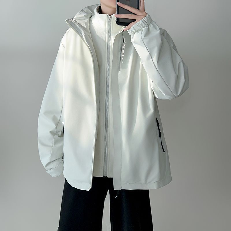 Jacket Three-in-one American Hiphop Functional Men's Autumn and Winter Plus Velvet Jacket Hooded Sports Jacket Couple