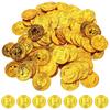 100 Pcs Coins Toy Kid Reward Coins Plastic Pirate Accessories Treasure Coins Classroom Prizes Non Currency Coins Plastic