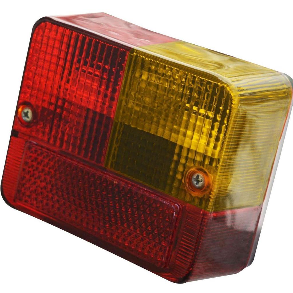 APSMOTIV Para zespołu kierunkowskazu Halogenowe tylne światło zespolone światła błotnika ciągnika płaska podstawa z żarówkami 12V Nadaje się do pojazdów uniwersalnych