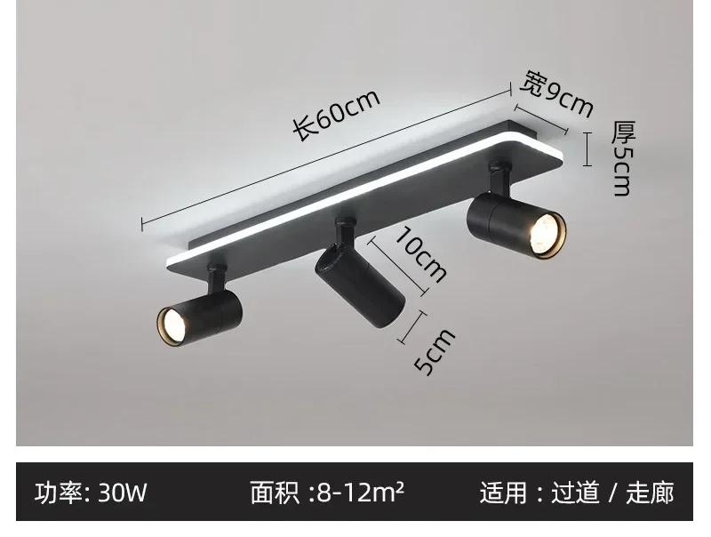 Modern Black Led Ceiling Chandeliers For Living Dining Room Bedroom Decor Lights Kitchen Corridor Lamps With Spotlights Fixture