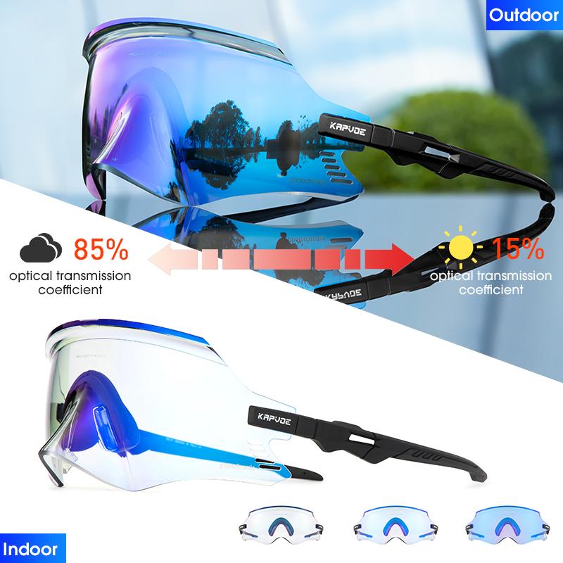 2026 Kapvoe Sport Sunglasses Road Bike Mountain Bicycle Cycl Glasses Riding Goggle Sports Eyewear for Man Women Cycling Glasses