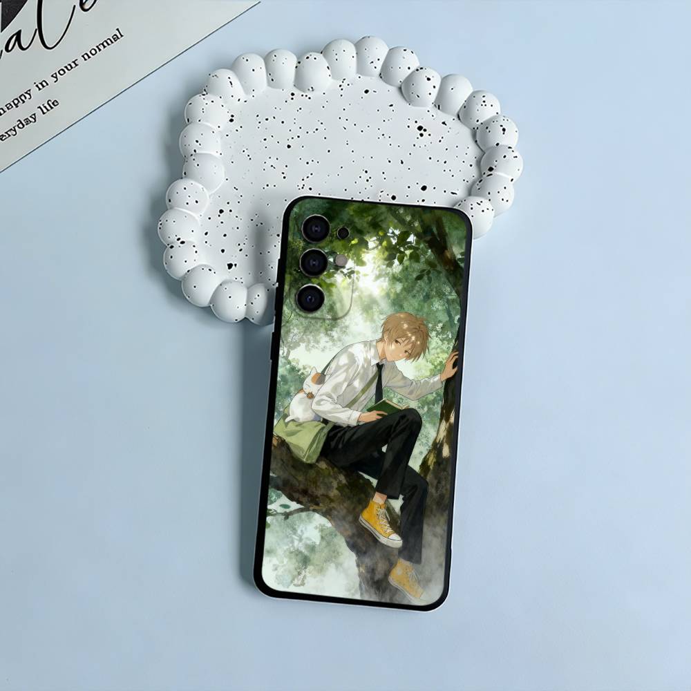 Natsume s -Book of -Friends Phone Case For Samsung S25,S24,S21,S22,S23,S30,Ultra,S20,Plus,Fe,Lite,Black Soft Silicone
