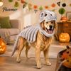 Costume Cosplay Animale Carino Costume Scheletro Dinosauro per Animali Domestici, Vestito di Halloween per Cani, Poliestere Morbido Divertente per Cani Gatti, Abbigliamento Trick or Treat Gatto