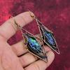Abalone Shell Earring Copper Wire Wrapped Handmade Earring Copper Jewelry Stylish Earrings Wire Wrapped Gemstone Jewelry Anniversary Gifts