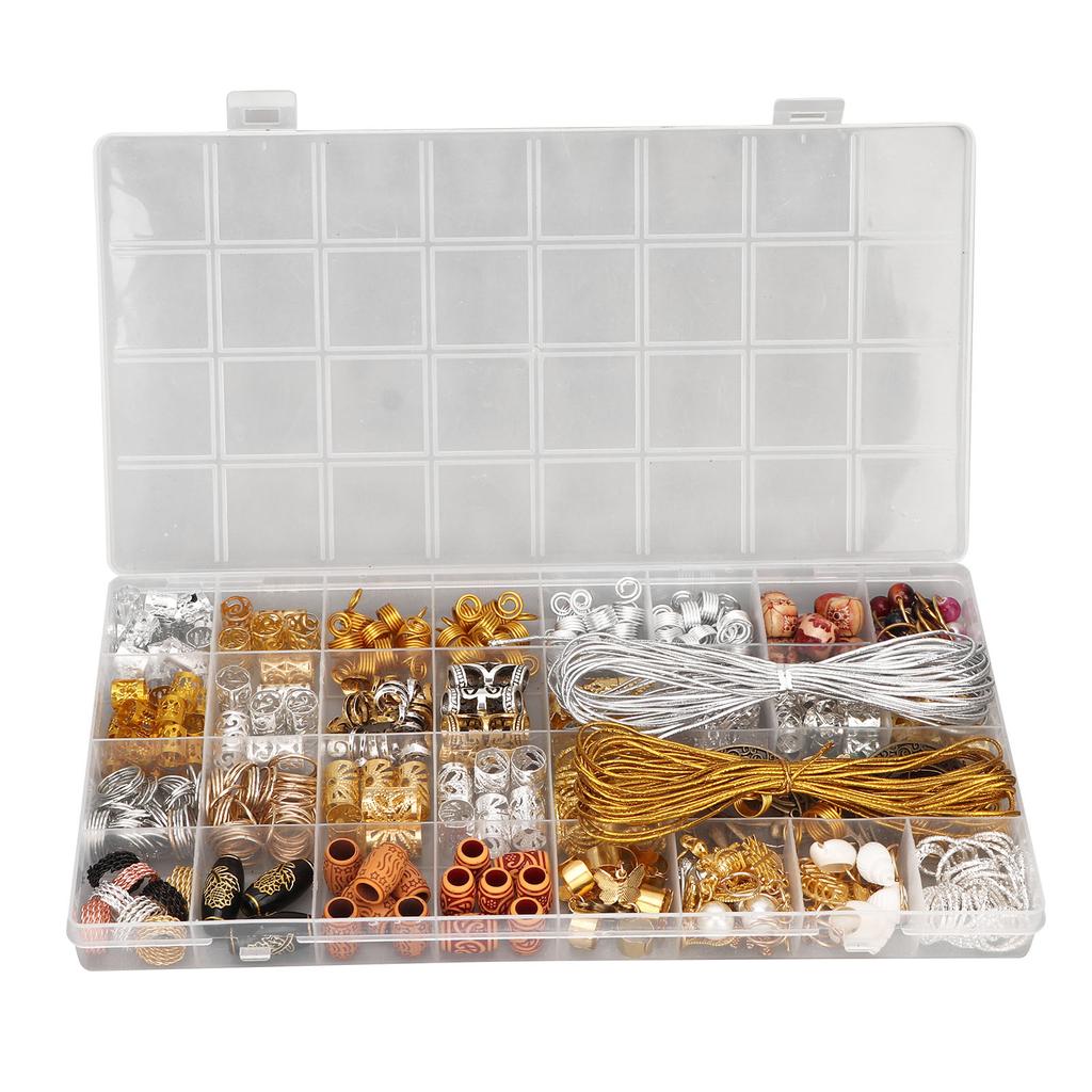 Dreadlocks Jewelry Set Alloy Dreadlocks Beads Hair Cuffs Rings Coils Braiding Hair Pendants Decoration
