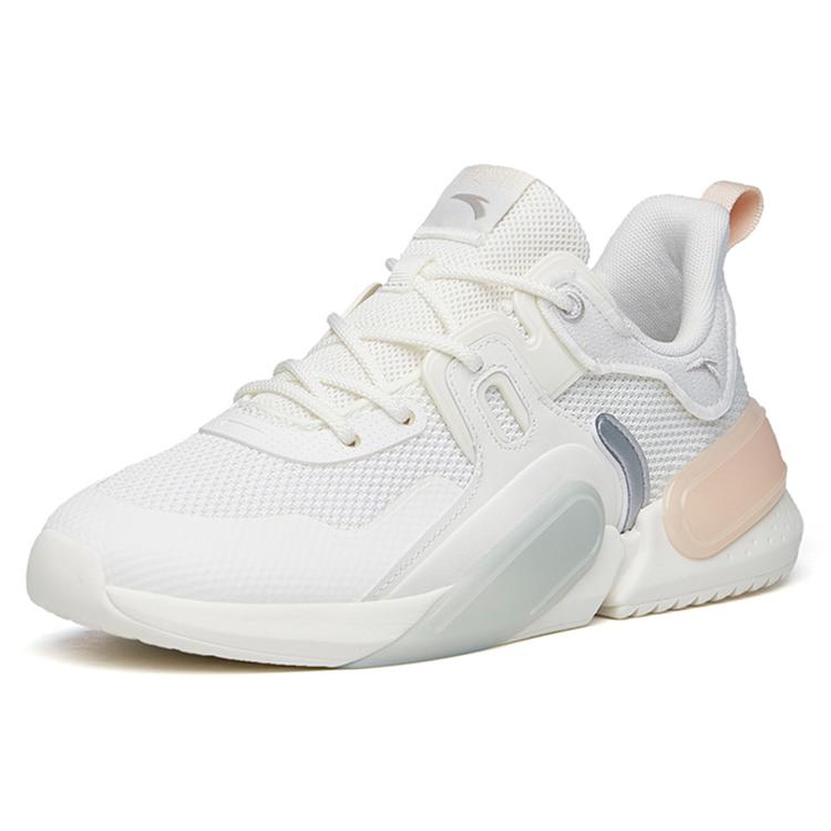 Anta Rubik's Cube Casual Shoes Women's Low Top Ivory White/Shade 1 Gray/Dust Brown 122228800-1