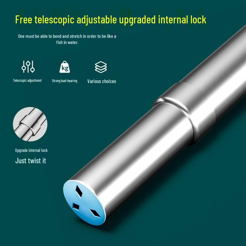 Teleskopstange aus Edelstahl für Kleiderschrank, Trocknen oder Duschvorhänge - Neukundenrabatt