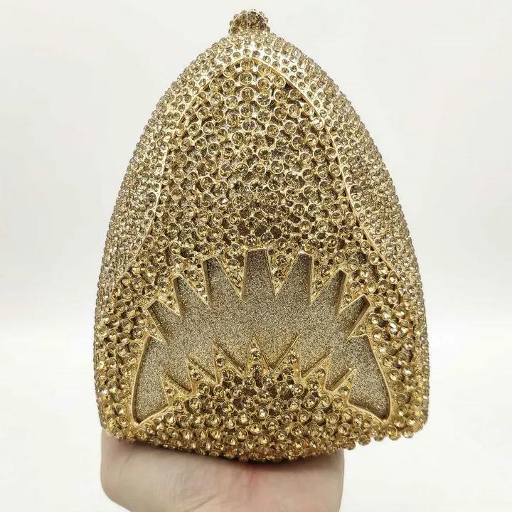 

Boutique De FGG 3D Shark Crystal Clutch Purse Evening Bags and Clutches For Women Wedding Handbags Party Rhinestone Clutch Purse Mini Size