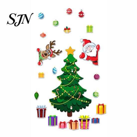 Home Security Door Decor Christmas Fridge Magnets, Soft Magnetic Santa & Tree Stickers, Reusable Party Supplies Holiday Magnet Ornaments for