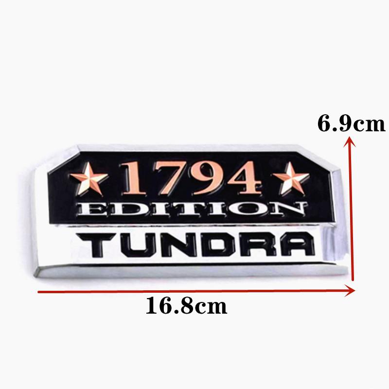 3D Aluminum Platinum Tundra Badge 1794 Edition Tundra Emblem Car Door Decals Fender Stickers For Tundra Car Styling Accessories