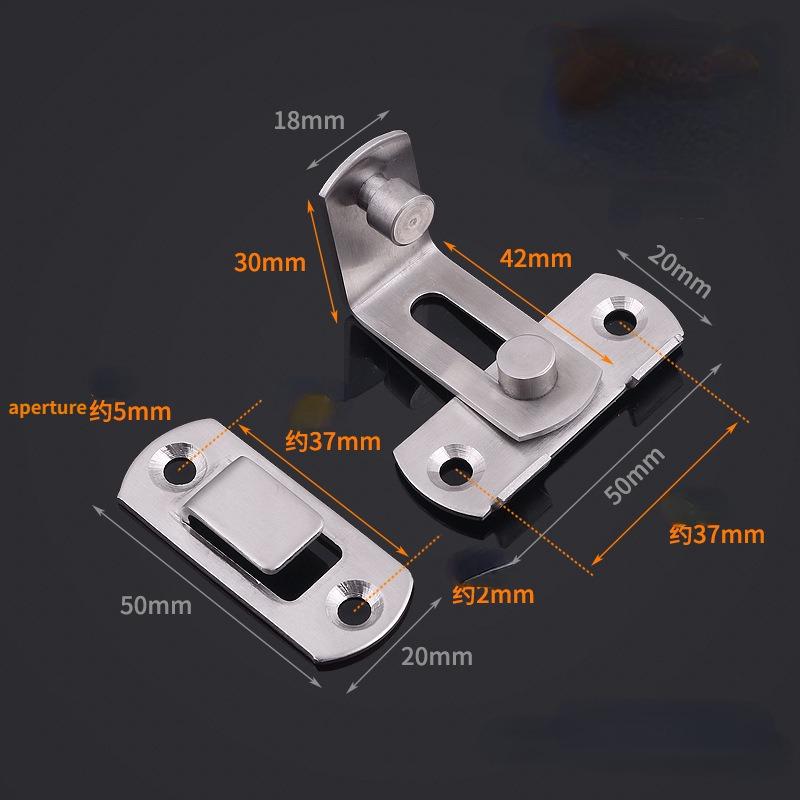 1PC Door Lock Barn Door Cast Metal Hook Latch Lock Texture Home Decoration Ornament Toilet Doors Right Angle Sliding Gate Lock
