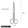 420 Stainless Steel Multi-Purpose Scissors: Large Curved, Straight, Round Tip for Surgical, Beauty, Nose Hair, Eyelid, and Teaching Use.