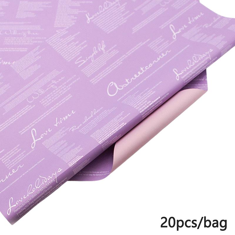 20 Pcs Flower Wrapping Paper, Waterproof Florist Bouquet Paper, Diy Crafts