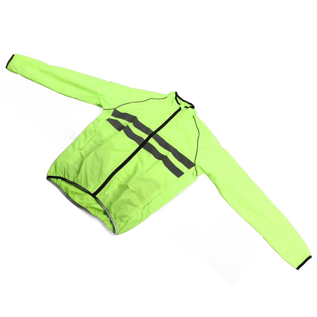 Reflective Jacket Breathable Cycling Coat Long Sleeves Polyester with Pockets for Outdoor L