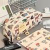 Adorable Canvas Pencil Bag, High-Value, Large Capacity, Double Zipper, Multi-Layer, for Student