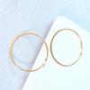 50mm Simple Flatten Circle Golden Round Big Hoop Earring for Women Fashion Jewelry Silver Color Exaggerated Great Aros Brincos