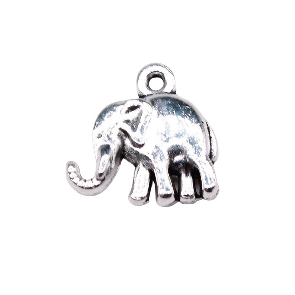 Antique Style Elephant Charms Metal Animal Pendants For DIY Jewelry Keychain Bag Accessories