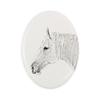 Boulonnais Horse – Commemorative Plaque with a Photo of a Horse, Tombstone Plaque with a Print |