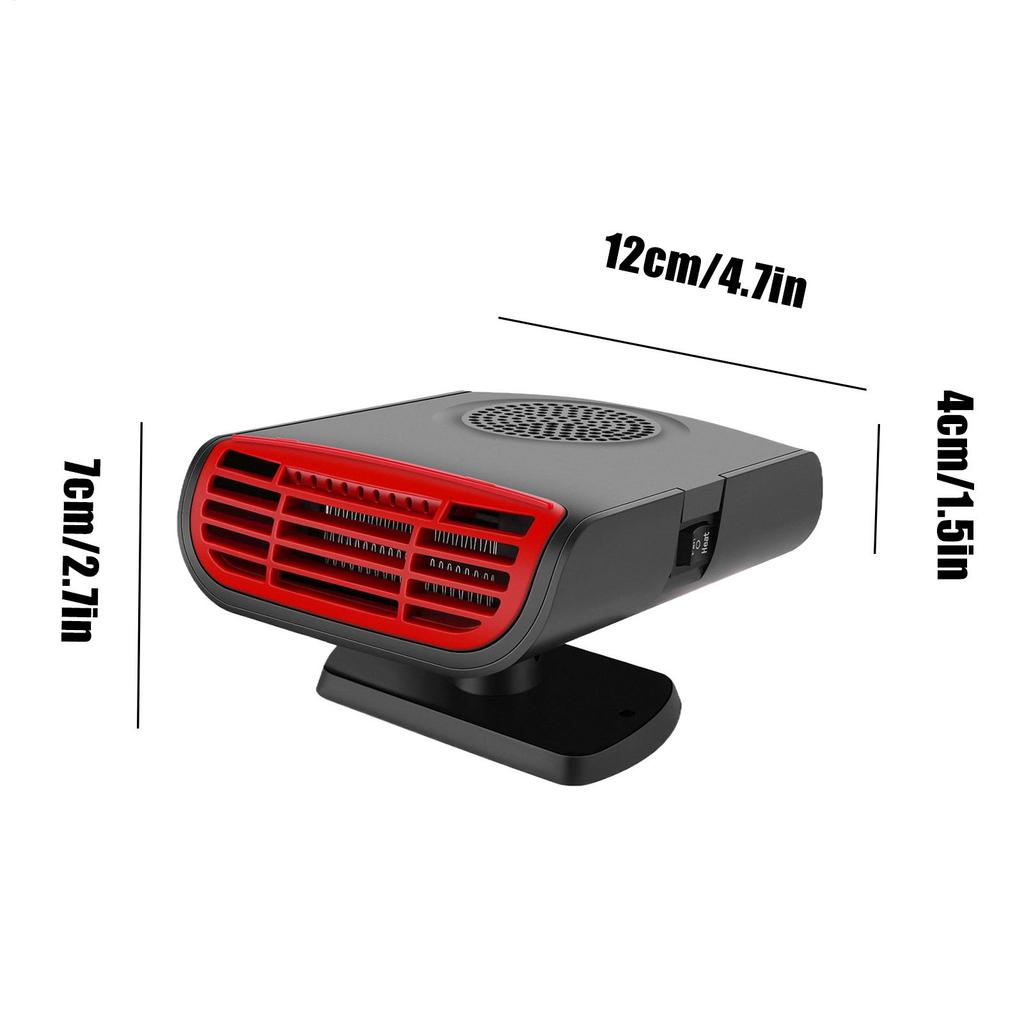 Car Defroster Windshield Heater Rotating Quick 12V Defroster Portable Electronic Auto Heater For Driving Travel Winter Morning